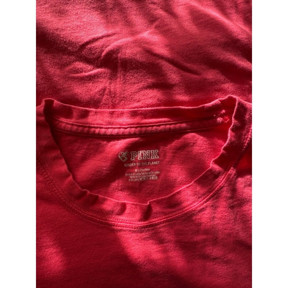 Pink Victorias Secret Long Sleeve T-Shirt Womens L Lightweight Cotton Casual - Picture 5 of 5